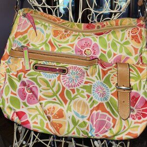 Lily Bloom Eco-Friendly Floral Crossbody Shoulder Bag Purse